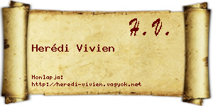 Herédi Vivien névjegykártya